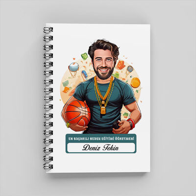 En Başarılı Erkek Beden Öğretmeni Karikatürlü Defter - 1