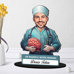 En Başarılı Erkek Beyin Cerrahı Karikatürlü Biblo - 1