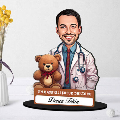 En Başarılı Erkek Çocuk Doktoru Karikatürlü Biblo - 1