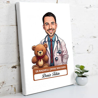 En Başarılı Erkek Çocuk Doktoru Karikatürlü Tablo - 1