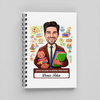 En Başarılı Erkek Çocuk Gelişim Öğretmeni Karikatürlü Defter - 1