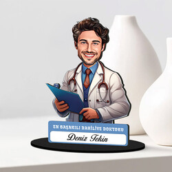 En Başarılı Erkek Dahiliye Doktoru Karikatürlü Biblo - 2