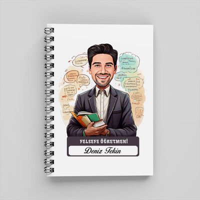 En Başarılı Erkek Felsefe Öğretmeni Karikatürlü Defter - 1