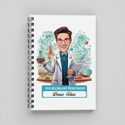 En Başarılı Erkek Fen Öğretmeni Karikatürlü Defter - 1