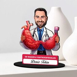 En Başarılı Erkek Gastroentrolog Karikatürlü Biblo - 2
