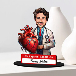 En Başarılı Erkek Kardiolog Karikatürlü Biblo - 2