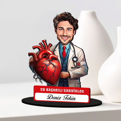 En Başarılı Erkek Kardiolog Karikatürlü Biblo - 2