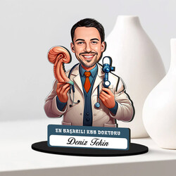 En Başarılı Erkek KBB Doktoru Karikatürlü Biblo - 2