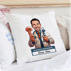 En Başarılı Erkek KBB Doktoru Karikatürlü Yastık