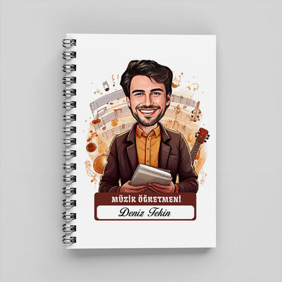 En Başarılı Erkek Müzik Öğretmeni Karikatürlü Defter - 1