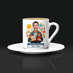 En Başarılı Erkek Okul Öncesi Öğretmeni Karikatürlü Kahve Fincanı