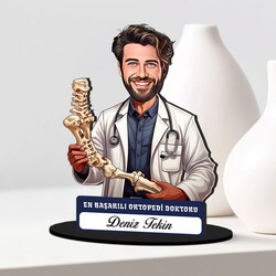 En Başarılı Erkek Ortopedi Doktoru Karikatürlü Biblo - 2