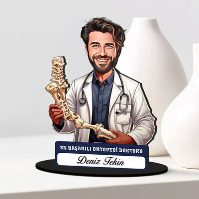 En Başarılı Erkek Ortopedi Doktoru Karikatürlü Biblo - 2