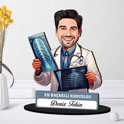 En Başarılı Erkek Radyolog Karikatürlü Biblo - 1
