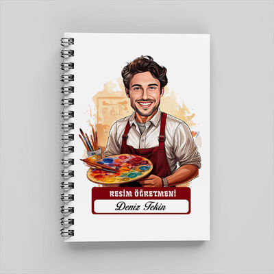 En Başarılı Erkek Resim Öğretmeni Karikatürlü Defter - 1