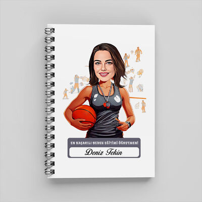 En Başarılı Kadın Beden Öğretmeni Karikatürlü Defter - 1