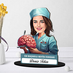En Başarılı Kadın Beyin Cerrahı Karikatürlü Biblo - 1
