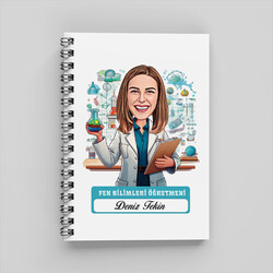 En Başarılı Kadın Fen Öğretmeni Karikatürlü Defter