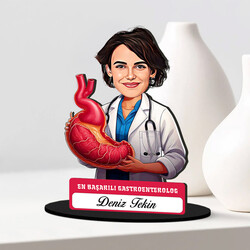 En Başarılı Kadın Gastroentrolog Karikatürlü Biblo - 2