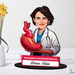 En Başarılı Kadın Gastroentrolog Karikatürlü Biblo - 1
