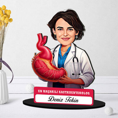 En Başarılı Kadın Gastroentrolog Karikatürlü Biblo - 1