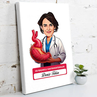En Başarılı Kadın Gastroentrolog Karikatürlü Tablo - 1