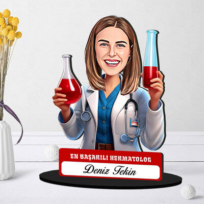 En Başarılı Kadın Hermatolog Karikatürlü Biblo - 1