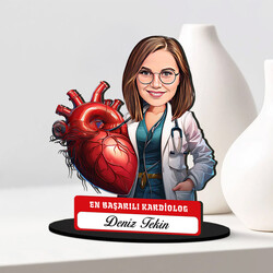 En Başarılı Kadın Kardiolog Karikatürlü Biblo - 2