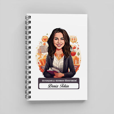 En Başarılı Kadın Rehber Öğretmen Karikatürlü Defter - 1