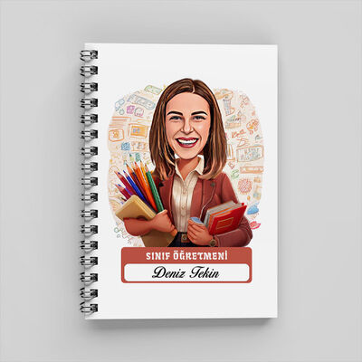 En Başarılı Kadın Sınıf Öğretmeni Karikatürlü Defter - 1