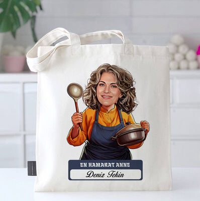 En Hamarat Anne Karikatürlü Bez Çanta - 1