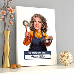 En Hamarat Anne Karikatürlü Kanvas Tablo - 1