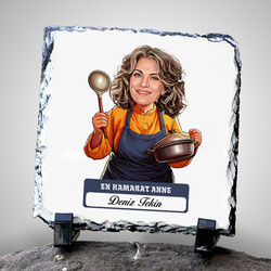 En Hamarat Anne Karikatürlü Taş Baskı