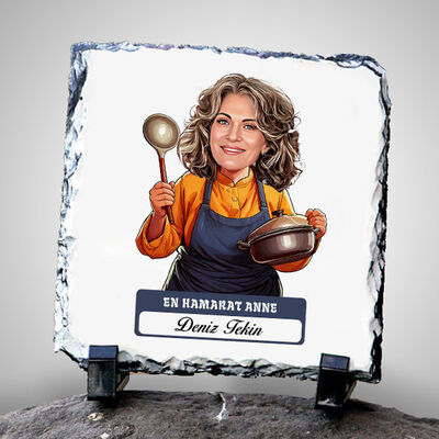 En Hamarat Anne Karikatürlü Taş Baskı - 1