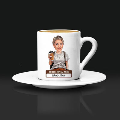 En Havalı Anne Karikatürlü Kahve Fincanı - 3