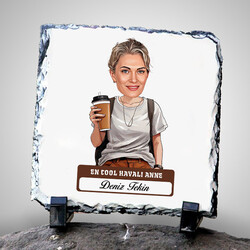 En Havalı Anne Karikatürlü Taş Baskı