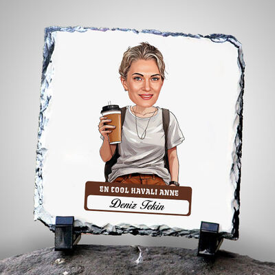 En Havalı Anne Karikatürlü Taş Baskı - 1