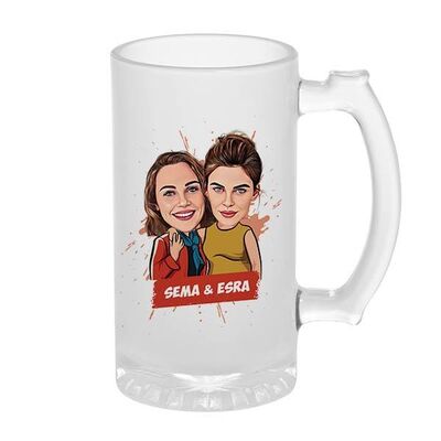 En İyi Arkadaşım Karikatürlü Bira Bardağı - 1