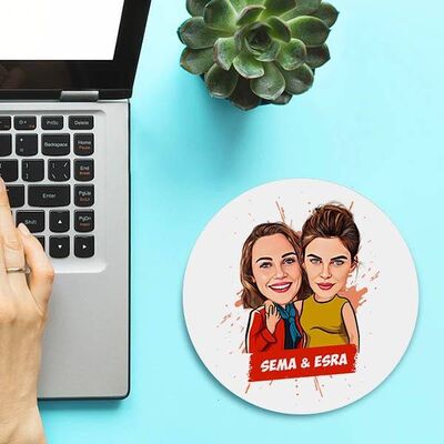 En İyi Arkadaşım Karikatürlü Mousepad - 1