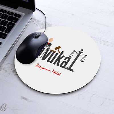 En İyi Avukat Temalı Yuvarlak Mousepad - 1