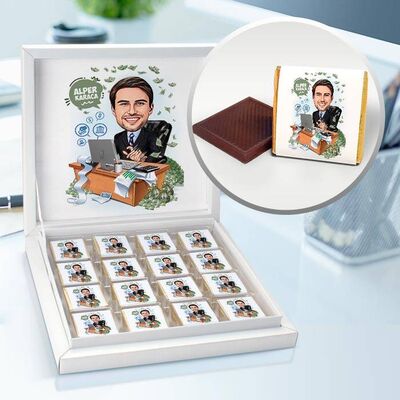 En İyi Bankacı Karikatürlü Çikolata Kutusu - 1