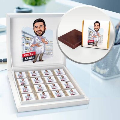 En İyi Eczacı Karikatürlü Çikolata Kutusu - 1