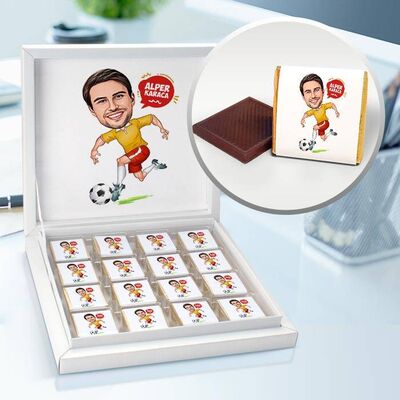 En İyi Futbolcu Karikatürlü Çikolata Kutusu - 1