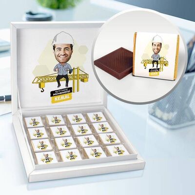En İyi Mühendis Karikatürlü Çikolata Kutusu - 1