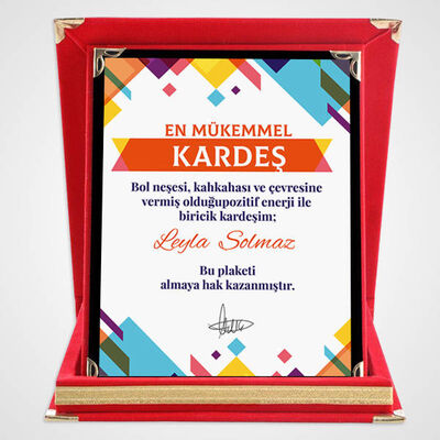 En Mükemmel Kardeş Plaketi - 1