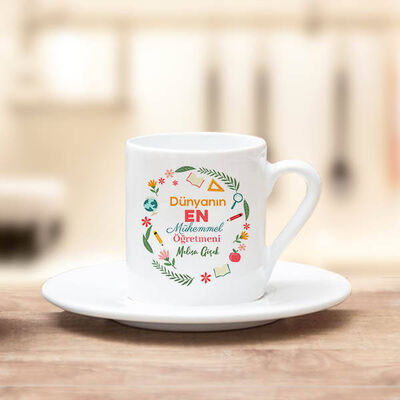 En Mükemmel Öğretmen Kahve Fincanı Kişiye Özel - 1