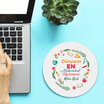 En Mükemmel Öğretmen Mousepad Kişiye Özel - 1