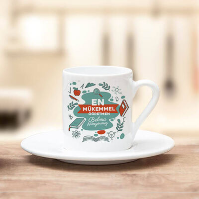 En Sevdiğim Öğretmenim Kahve Fincanı Kişiye Özel - 1