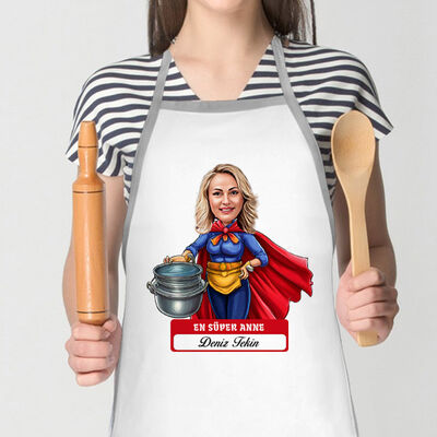 En Süper Anne Karikatürlü Mutfak Önlüğü - 2