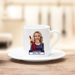 En Süslü Anne Karikatürlü Kahve Fincanı - 2